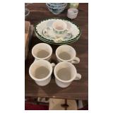 Vintage Green & White Restaurant Ware