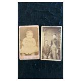 (2) Small Antique Cabinet Photos