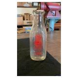 Glass Quart Size Heischmidt Dairy Bottle Paris IL