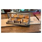 Wood & Metal Berry Crate W/ Berry Baskets