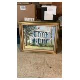Bonita Wyatt Chrisman IL Painting Of Historic Home