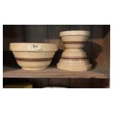 Ransbottom Pottery Brown & Tan Nesting Bowls