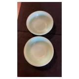 (2) Ribbed Edge Fire King Dessert Bowls