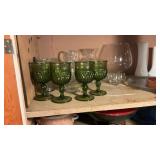 Cabinet Full Of Glassware & Decor