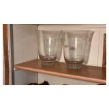 Large Glass Longaberger Christmas Vases