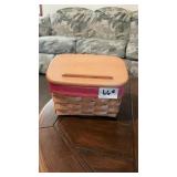 Longaberger Recipe Box W/Liner & Recipe Cards