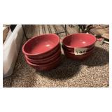 (5) Longaberger Pottery Cereal Type Bowls