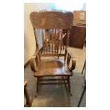 Beautiful Antique Carved Rocker