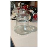 Bell Shaped Pharmacy Jar W/Lid