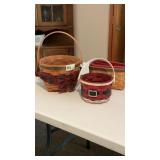 (3) Longaberger Christmas Baskets