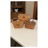 (3) Longaberger Baskets