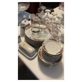 Set Of Fairfield Poinsettia & Ribbons China