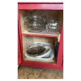 Cabinet Full Of Glass Baking Dishes, Plus