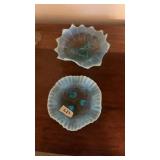 (2) Unmarked Fenton Opalescent Candy Dishes