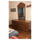 Vintage/ Mod Bassett Dresser W/Mirror