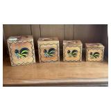 Retro Wooden Cannister Set