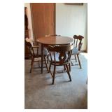 Vintage Maple Type Kitchen Table & (4) Chairs