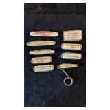 (10) Edgar County IL. Advertising Pocket Knives
