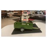 1970's Nylint Toy Farm Trailer & Buddy L Gas Pump