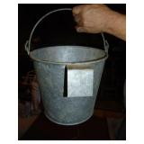 (2) galvanized feeding buckets