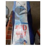 2-Celebration Deluxe blue fold up lawn chairs