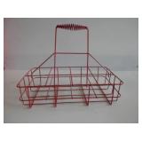 Red metal glass bottle carrier-new