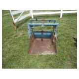Ford blue 3 pt hitch pond scoop, rear mount,