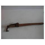 antique log catch/carrier 30" L