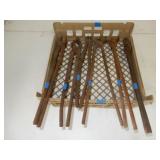 group 6 blacksmith tools, tongs, in plastic tray