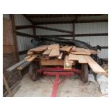 Lg group of mostly unsed lumber from