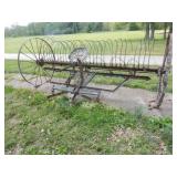 antique-horse drawn dump hay rake 10