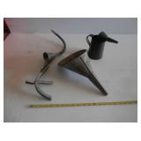 3-vintage automotive - 2 funnel- 13 1/2" L & 24"L