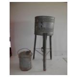2-galvanized shop items-lg can w/handle