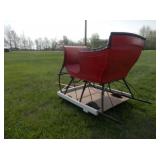 Unique antique red sleigh in excellent condition w