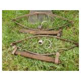 pair of antique primitive buck board seat springs
