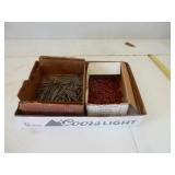 2 boxes of asst nails-includes red nails