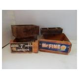 Group of 4 antique/vintage boxes includes