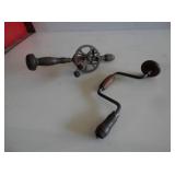 Group of 2 - antique drill,  bit & brace