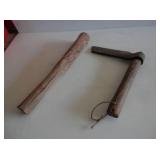 2 items-antique froe and mallet to split wood