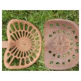 antique Deering cast iron seat w/crack & damage