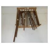 group 6 - blacksmith tools, tongs, in plastic tray