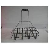 1-vintage metal wire glass bottle carrier