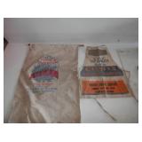 2 items- old Alvin C York 100 lb  feed sack and