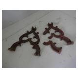 2 antique cast pieces - one broken