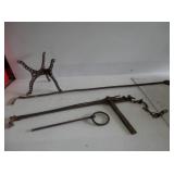 Group of 4 - antique cast 3 leg stand - 12 x  11"