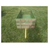 Homemade painted green wood wagon box-no wheels-