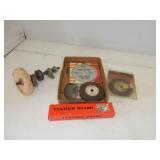 Tray of asst circular saw blades, NIB Feather