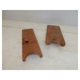 pair of wood boot jacks 16" & 17" L