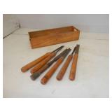 asst. wood handled lathe-Shop Smith tools in