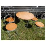 Group of 5- round ice cream table w/4 chairs